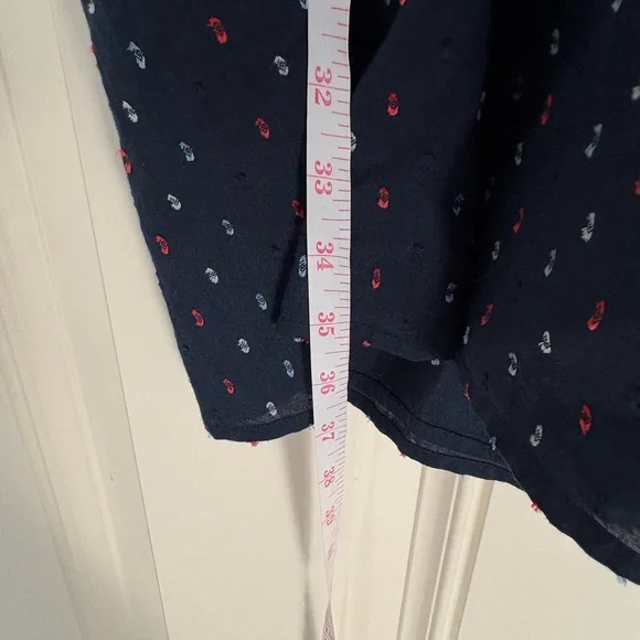 Never a Wallflower High Neck Dress Navy Swiss Dot Size Medium - Picture 6 of 8